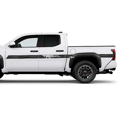 Adesivi Strisce da Corsa Laterali per Porte TRD Off Road 2 pezzi per Toyota Tacoma 4ª Gen