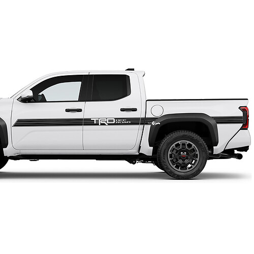 TRD OFF PORTE STRADA LATURA LATTO STRIPE TRIMPILE AVIDERI PER TOYOTA TACOMA 4 ° GEN
 1