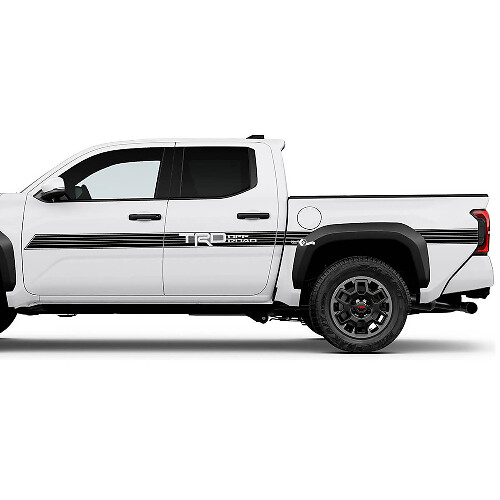 TRD OFF PORTE STRADA LATURA LATTO STRIPE TRIMPILE AVIDERI PER TOYOTA TACOMA 4 ° GEN
