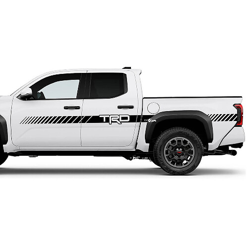 TRD OFF PORTE STRADA LATURA LATTO A BASTRO STRIPE TRIMPALE AVIDERI PER TOYOTA TACOMA 4 ° GEN
