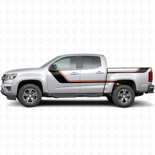 Strisce in Vinile Accentate Superiori a Spazzata per Porta e Fianco Cassone per Chevrolet Colorado 2ª Generazione 2015-2022_2