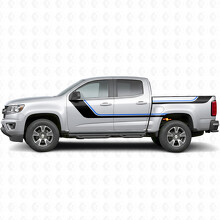 Strisce in Vinile Accentate Superiori a Spazzata per Porta e Fianco Cassone per Chevrolet Colorado 2ª Generazione 2015-2022_3