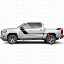 Strisce in Vinile Accentate Superiori a Spazzata per Porta e Fianco Cassone per Chevrolet Colorado 2ª Generazione 2015-2022_4