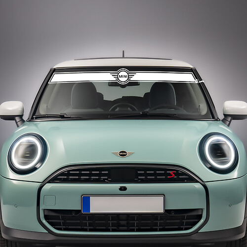 Adesivo decalcomania grafica in vinile a strisce per parabrezza per mini cooper
 1