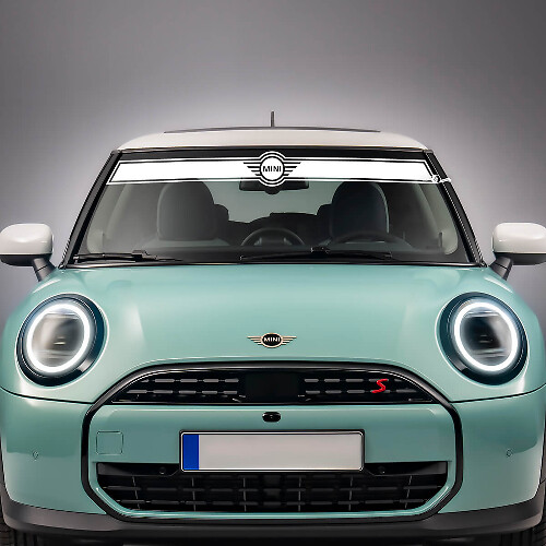 Adesivo decalcomania grafica in vinile a strisce per parabrezza per mini cooper
