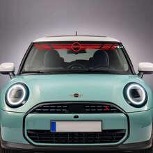 Adesivo in Vinile a Strisce con Logo Mini per Parabrezza Mini Cooper S 2