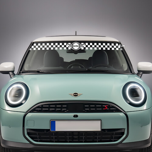 Adesivo per decalcomanie per decalcomanie a strisce a strisce per il parabrezza per mini cooper
