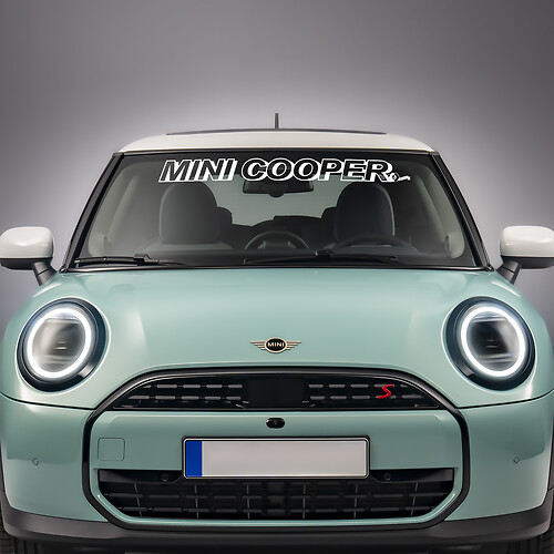 Adesivo per decalcomanie per decalcomanie a strisce a strisce per il parabrezza per mini cooper
 1