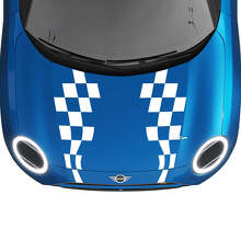 Stripe a scacchi a scacchi Mini Cooper Vinyl Graphics Decal Adesivo per Mini Cooper
 2