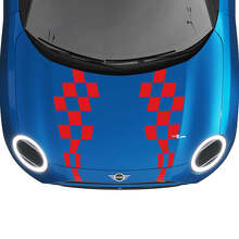 Stripe a scacchi a scacchi Mini Cooper Vinyl Graphics Decal Adesivo per Mini Cooper
 3