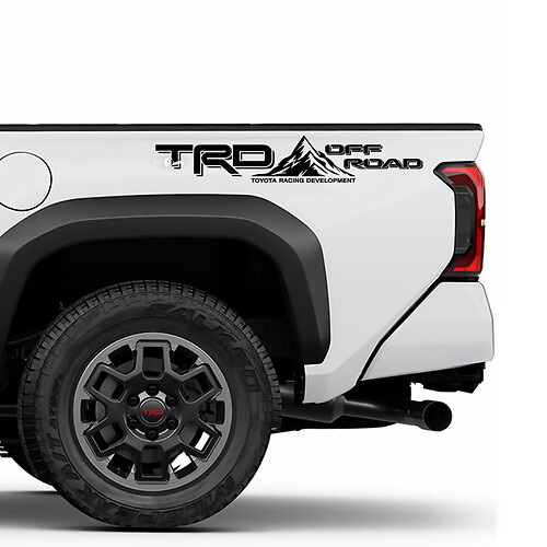 TRD OFF PORTE STRADA LATURA LATTO A BASTRO STRIPE TRIMPALE AVIDERI PER TOYOTA TACOMA 4 ° GEN
