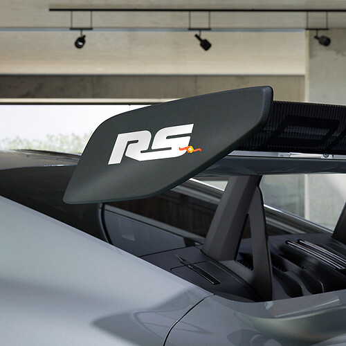 RS Spoiler Decal Adesivo per Porsche GT3
