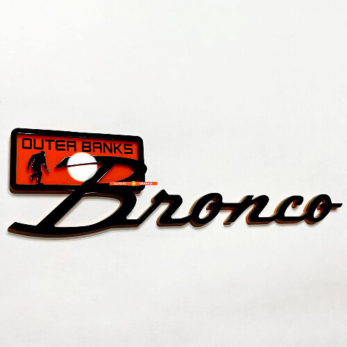 Emblema parafango 3D Outer Banks per portellone Musclecar horse