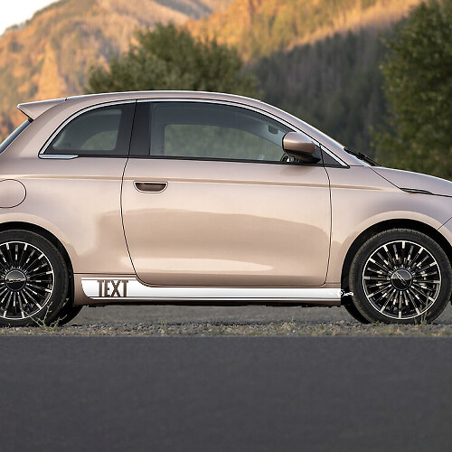 Adesivo Personalizzato Striscia Parasassi Laterale Strisce Grafiche per Fiat 500