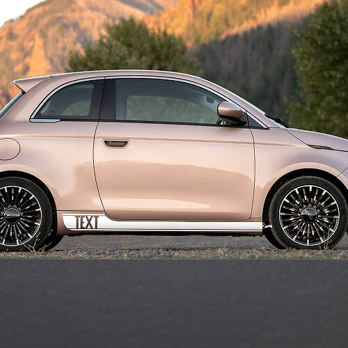 Adesivo Personalizzato Striscia Parasassi Laterale Strisce Grafiche per Fiat 500