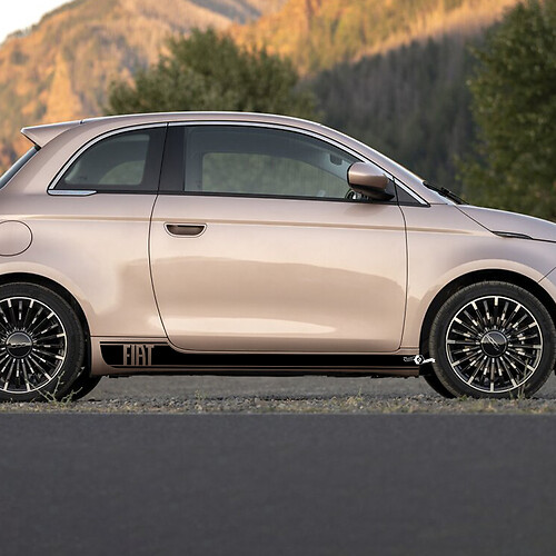 Strisce grafiche laterali a strisce a strisce di bilancini per Fiat 500
