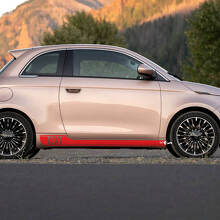 Adesivo Personalizzato Striscia Parasassi Laterale Strisce Grafiche per Fiat 500 3