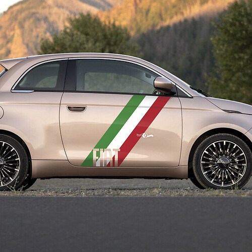Stripe grafiche laterali a strisce bandiera della porta per Fiat 500
