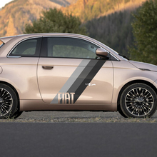 Stripe grafiche laterali a strisce bandiera della porta per Fiat 500
 2