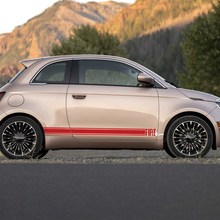 Strisce grafiche laterali a strisce a strisce di bilancini per Fiat 500 2
 3