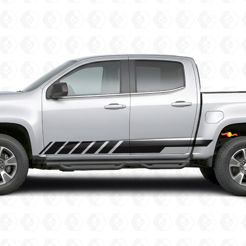 Strisce in Vinile Oblique Racing per Portiere e Minigonne per Chevrolet Colorado 2ª Gen 2015-2022
