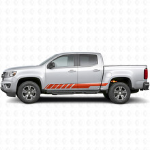 Strisce in Vinile Oblique Racing per Portiere e Minigonne per Chevrolet Colorado 2ª Gen 2015-2022_4