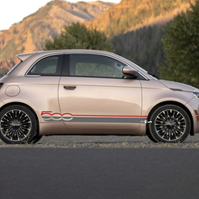 Pannello a bilanciere 500 Stripe grafiche laterali a strisce per Fiat 500 2 colori
 2