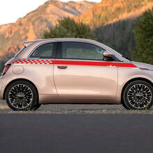 Stripe grafiche laterali a scacchi pannelli a scacchi per la Fiat 500
 3