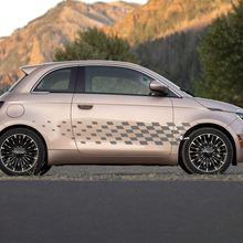 Stripe grafiche laterali a scacchi pannelli a scacchi per la Fiat 500
 2