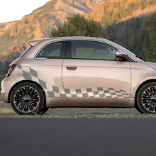 Strisce grafiche laterali a scacchi bandiera a scacchi per Fiat 500 2
 2