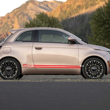 Pannelli di bilancieri Decal Decal Double Stripe Side Graphics Stripes per Fiat 500
 3