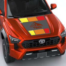 Adesivo Strisce Vintage Retrò TRD Mountains per Cofano Toyota Tacoma 4ª Gen 2