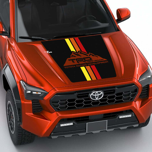 TRD MONTAGNE VINTAGE Heritage Stripes Hood Decal Adesivo per Toyota Tacoma 4th Gen
