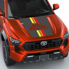 TRD MONTAGNE VINTAGE Heritage Stripes Hood Decal Adesivo per Toyota Tacoma 4th Gen
 2