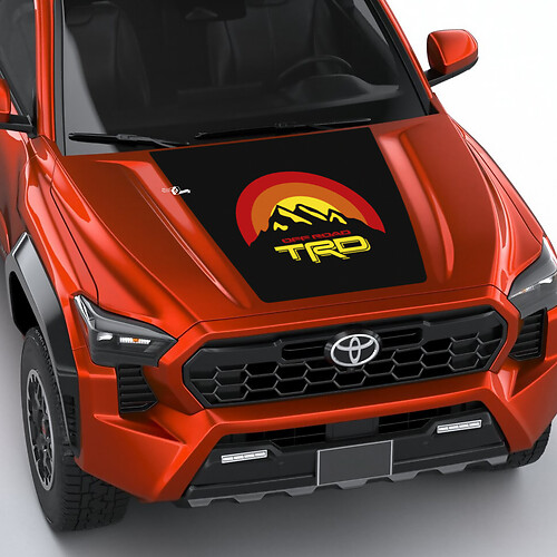 TRD MONTAGNE VINTAGE Heritage Suns Stripes Decal Adesivo per la Toyota Tacoma 4a Gen
