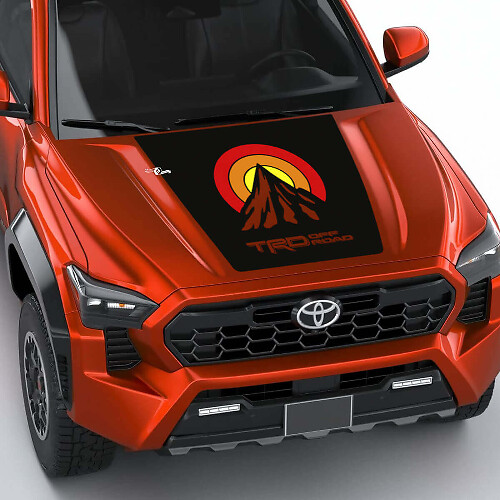 TRD MOUNTINE Vintage Retro Heritage Suns Stripes Decal Adesivo per Toyota Tacoma 4th Gen
