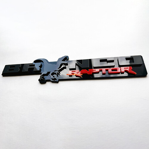 BRONCO Raptor Fender Badges Emblema del portellone emblema 3D
