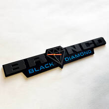 Emblema Badge Paraspruzzi 3D Black Diamond Horse per Muscle Car_7