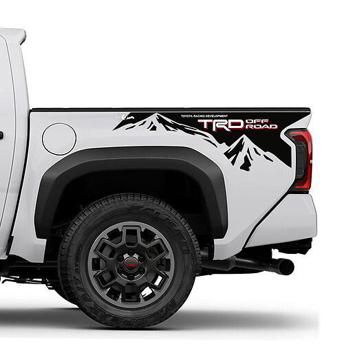 TRD Off Road Mountains BedSide Side Truck Decals Adesivi per Camion Toyota
 1