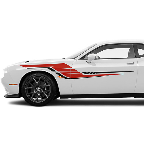 Adesivi di decalcomanie a due colori per Dodge Challenger o Caricatore
