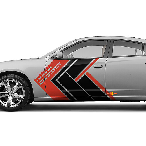 Adesivi di decalcomanie a due colori per Dodge Challenger o Caricatore
