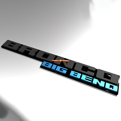 Bronco Big Bend Fender Badges Emblema del portellone del taglio 3D BADGE 2
