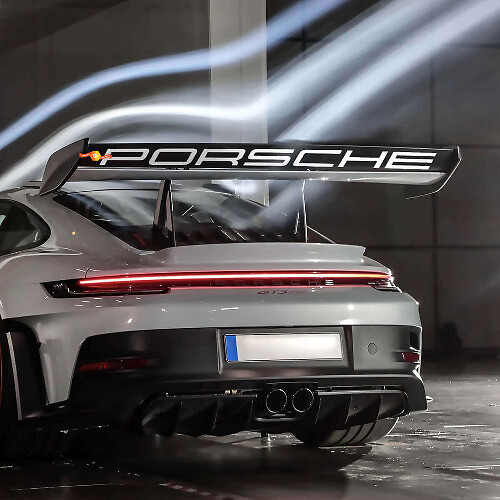 Adesivo in Vinile Alettone Posteriore Stile Weissach per Porsche GT3 RS