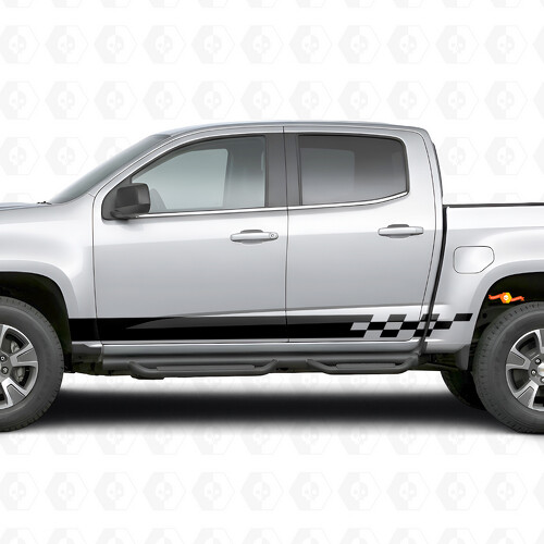 Strisce Viniliche a Scacchiera per Porta e Parafango per Chevrolet Colorado 2ª Gen 2015-2022