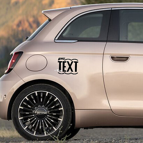 Adesivo Decorativo Personalizzato Grafiche Laterali per Fiat 500 2 1