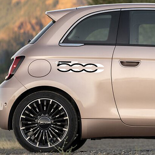 500 Adesivo Sticker Laterale 2 colori Grafica per Fiat 500
