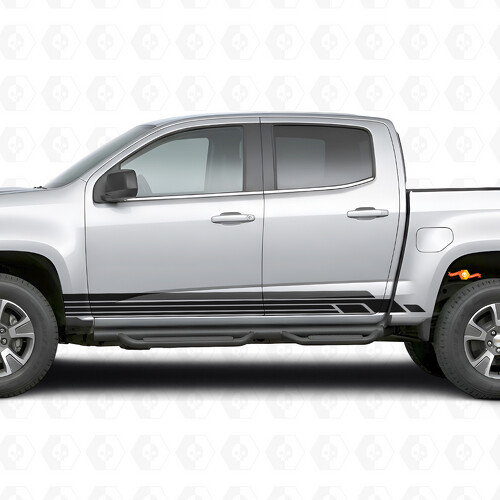Strisce Viniliche Sovrapposte per Porta e Minigonna per Chevrolet Colorado 2ª Gen 2015-2022