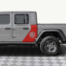 Sticker in vinile per portiere posteriori con bandiera a stelle US Military Star adatto a Jeep Gladiator 3
 2