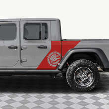 Sticker in vinile per portiere posteriori Jeep Gladiator 4 con bandiera stellata militare USA
 2