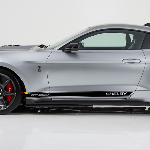 Decalcomanie del pannello laterale GT500 Shelby per Ford Mustang 2
 1
